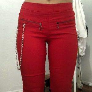 Red Chained Women’s Joggers